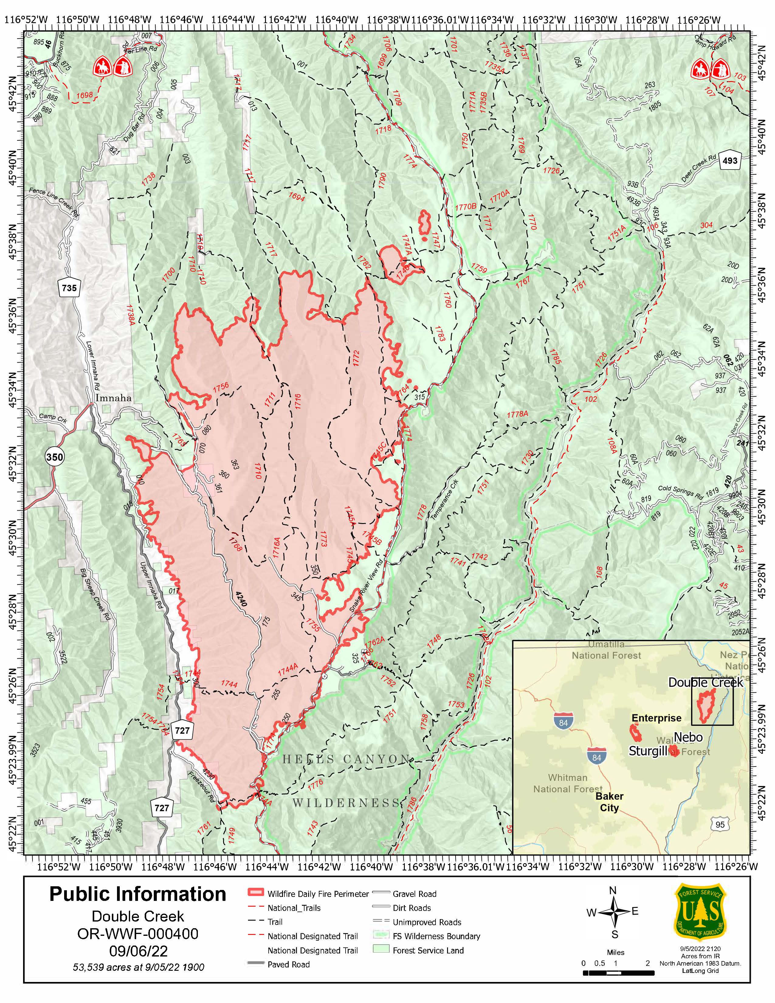 Double Creek Fire grows to 53,539 acres – OREGON STATE FIRE MARSHAL