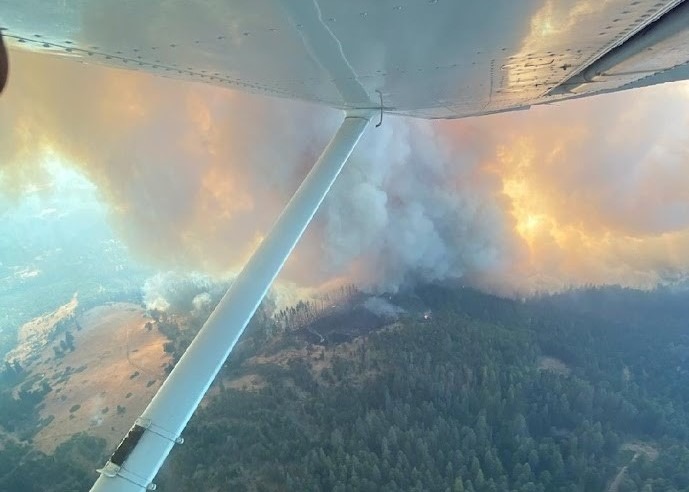 Aerial view of the Dixon Fire in Douglas County