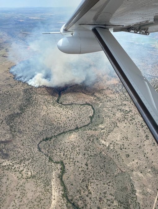 The Alder Springs Fire as seen by air on June 16, 2025.